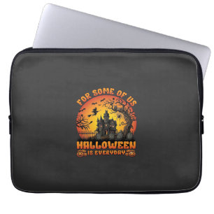 Housse Pour Ordinateur Portable Maison hantée tous les jours Halloween Sorcière Lu