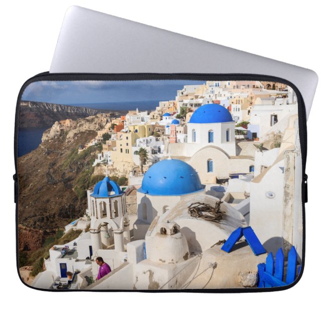 Housse Pour Ordinateur Portable Maisons grecques traditionnelles (Devant)