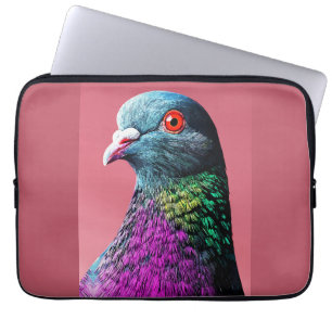 Housse Pour Ordinateur Portable Majesté Royale de Pigeon Portrait Réaliste et Viva