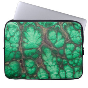 Housse Pour Ordinateur Portable Malachite à motif vert