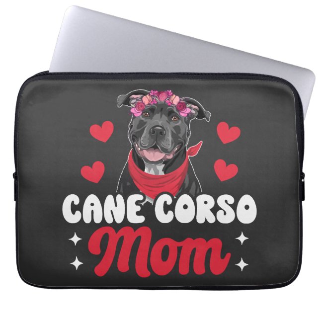 Housse Pour Ordinateur Portable Maman Cane Corso (Devant)