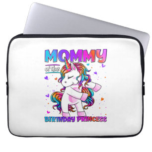 Housse Pour Ordinateur Portable Maman de la fille de la princesse d'anniversaire q