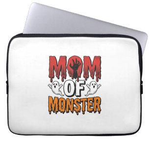 Housse Pour Ordinateur Portable Maman de Monstre Vintage Halloween T-Shirt Design_
