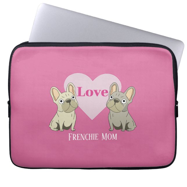 Housse Pour Ordinateur Portable Maman Frenchie (Devant)