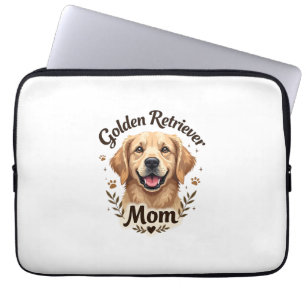Housse Pour Ordinateur Portable Maman Retriever Doré Vintage Typographie pour les