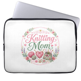 Housse Pour Ordinateur Portable Maman Tricoteuse - Housse d'Ordinateur Portable