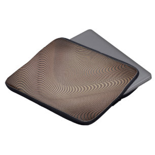 Housse Pour Ordinateur Portable Manche Brown pour ordinateur portable Waves Abstra