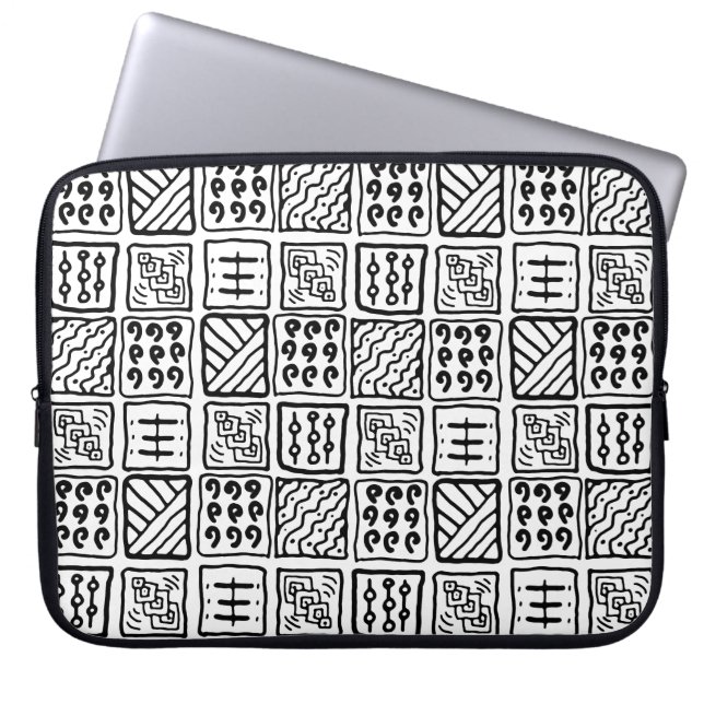 Housse Pour Ordinateur Portable Manche d'art primitif personnalisée (Devant)