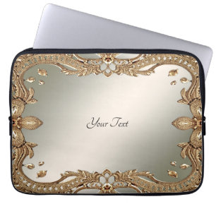 Housse Pour Ordinateur Portable Manche de l'ordinateur portable Gold Ornate