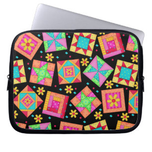 Housse Pour Ordinateur Portable Manche d'ordinateur portable Black Quilt Art