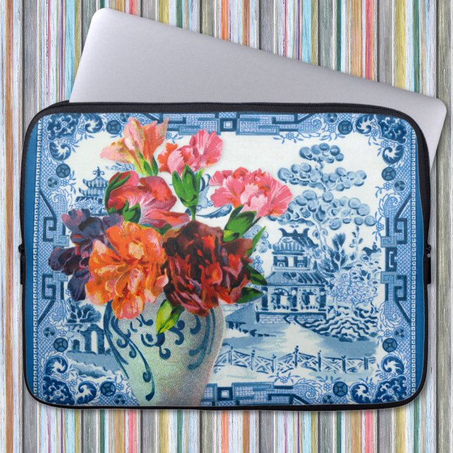 Housse Pour Ordinateur Portable Manche d'ordinateur portable bleu Willow (Créateur téléchargé)