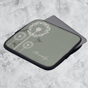 Housse Pour Ordinateur Portable Manche d'ordinateur portable Dragonflies vert