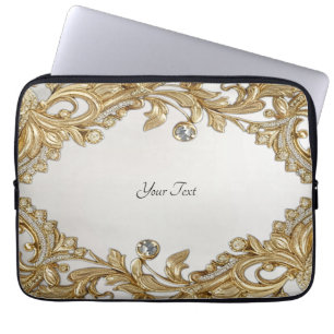 Housse Pour Ordinateur Portable Manche d'ordinateur portable or décoratif