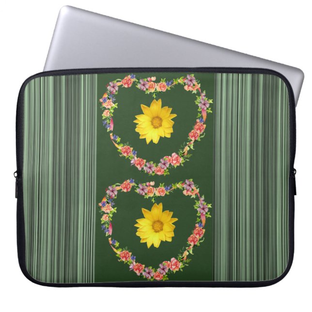 Housse Pour Ordinateur Portable Manche florale pour Ipad (Devant)