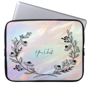 Housse Pour Ordinateur Portable Manche minimale pour ordinateur portable à fleurs