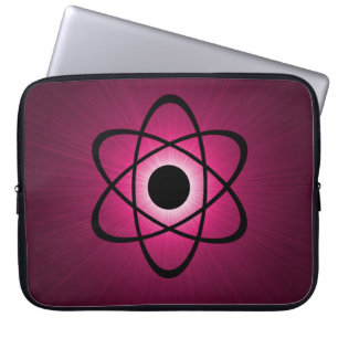 Housse Pour Ordinateur Portable Manche Nerdy Électronique Atomique, Rose