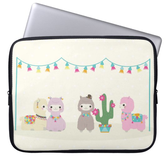 Housse Pour Ordinateur Portable Manche Ordinateur portable Alpacas (Devant)