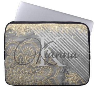 Housse Pour Ordinateur Portable Manche Ordinateur Portable Mandala Monogram Glitte