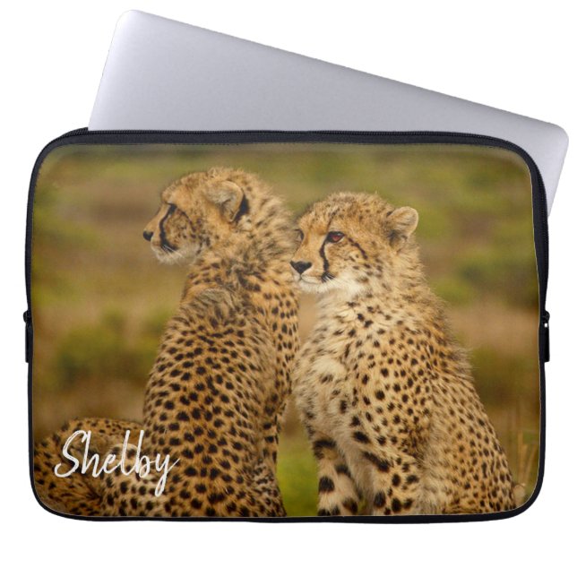 Housse Pour Ordinateur Portable Manche portable Cute Cheetahs (Devant)