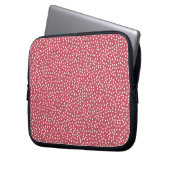 Housse Pour Ordinateur Portable manche portable pois rouge (devant gauche)