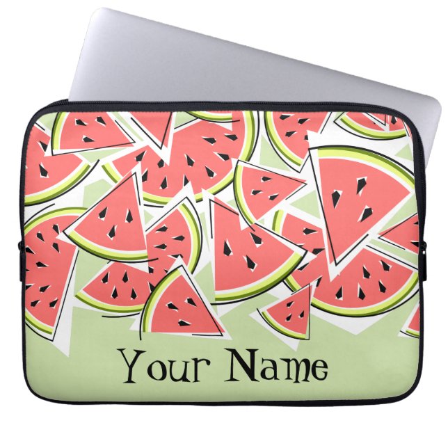 Housse Pour Ordinateur Portable Manche portable Watermelon Green Name (Devant)