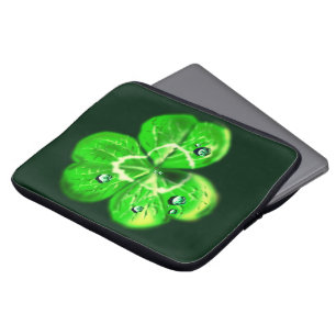 Housse Pour Ordinateur Portable Manche pour ordinateur portable Clover - Dew Drops