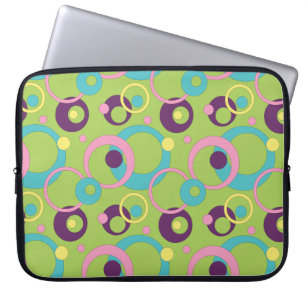 Housse Pour Ordinateur Portable Manche pour ordinateur portable Funky Green Circle