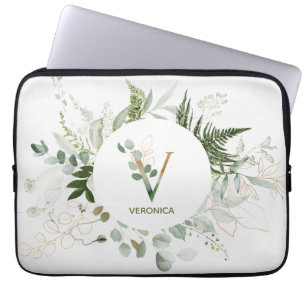 Housse Pour Ordinateur Portable Manche pour ordinateur portable Monogram V Green W