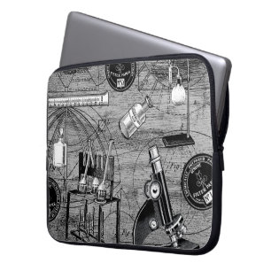 Housse Pour Ordinateur Portable Manche pour ordinateur portable vintage de laborat