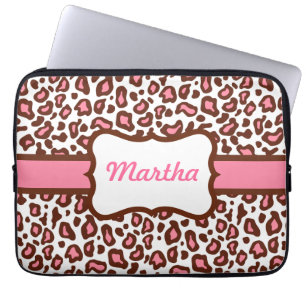 Housse Pour Ordinateur Portable Manches Empreinte de léopard personnalisées