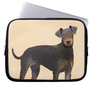 Housse Pour Ordinateur Portable Manchester Terrier Peinture Art animal original