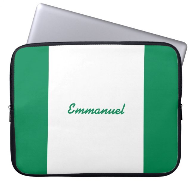 Housse Pour Ordinateur Portable Manchette du drapeau du Nigeria (Devant)