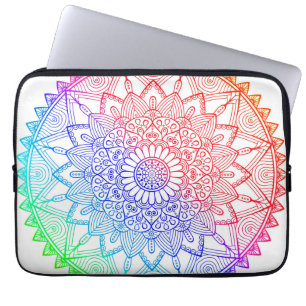 Housse Pour Ordinateur Portable Mandala Arc-en-ciel