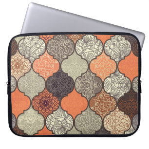 Housse Pour Ordinateur Portable Mandala coloré : Patchwork Islamique Sans Seamless