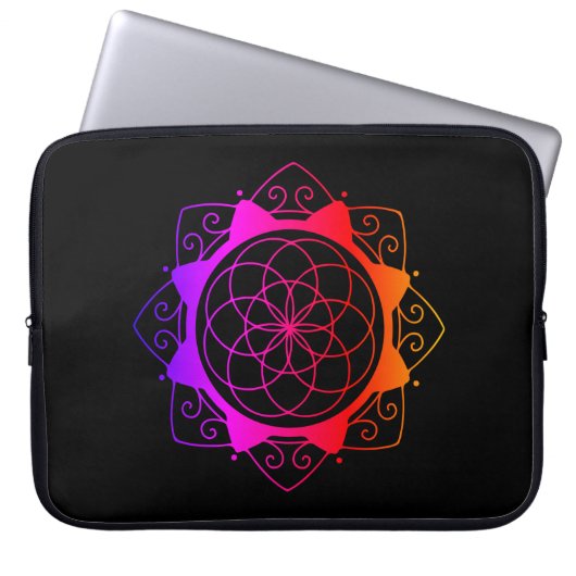 Housse Pour Ordinateur Portable Mandala Design Laptop Case (Devant)