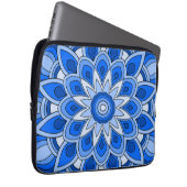 Housse Pour Ordinateur Portable Mandala en bleu (Devant droit)