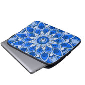 Housse Pour Ordinateur Portable Mandala en bleu (Devant bas)