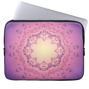 Housse Pour Ordinateur Portable Mandala. floral ethnique