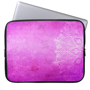 Housse Pour Ordinateur Portable Mandala rose design méditation zen