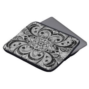 Housse Pour Ordinateur Portable Mandala Symphonie des couleurs – Floral psychédéli