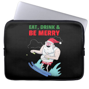 Housse Pour Ordinateur Portable Manger, Boire & Joyeux Noël