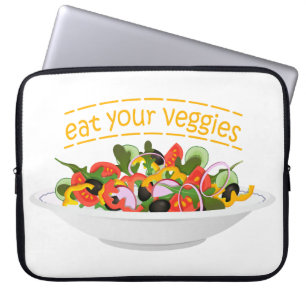 Housse Pour Ordinateur Portable Mangez vos Légumes Citer salade fraîche mélange bo