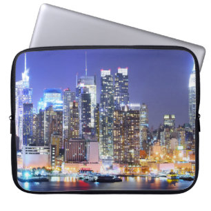Housse Pour Ordinateur Portable Manhattan Skyline la nuit