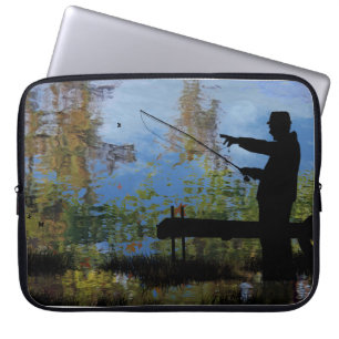 Housse Pour Ordinateur Portable Manteau de retraite de pêche pour homme âgé