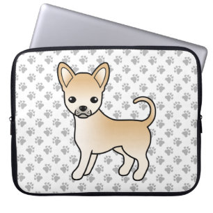 Housse Pour Ordinateur Portable Manteau lisse Chihuahua Cartoon Chig & Pâtes