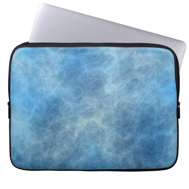 Housse Pour Ordinateur Portable Marbre bleu Abstrait (Devant)