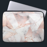 Housse Pour Ordinateur Portable Marbre géométrique Rose or tendance<br><div class="desc">Motif en marbre géométrique rose doré et tendance.</div>