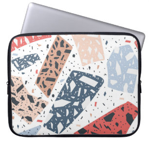Housse Pour Ordinateur Portable Marbre sol Terrazzo sans couture motif dessinée à