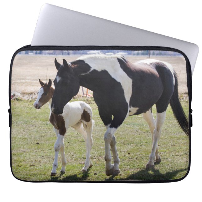 Housse Pour Ordinateur Portable Marche de Mare et Filly (Devant)