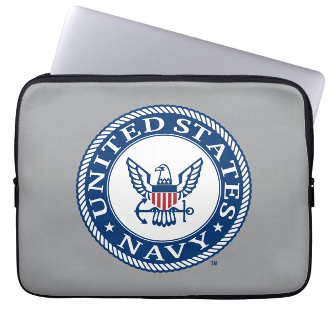 Housse Pour Ordinateur Portable Marine américaine | Navy Alt Emblem (Devant)